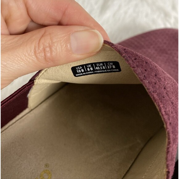 Spenco Orthopedic Suede Shoes Women’s Size US 10B Total Support Foot Wear Wine - Picture 7 of 13